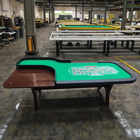 QINLONG Luxus-Roulettetisch, hochwertiger Klapp-Pokertisch mit Holzbeinen, kundenspezifisches Design für Casino-Glücksspiel-Unterhaltung