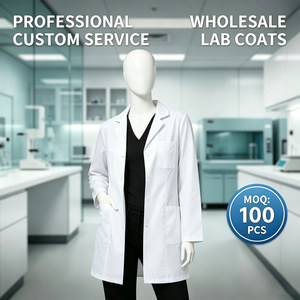 <span class=keywords><strong>Camici</strong></span> Ospedalieri Personalizzati, Camice da Farmacista e Medico, Uniforme Medica a Maniche Lunghe, Camice da Laboratorio Idrorepellente Bianco per Uomo - Product Image 3