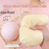 Jumbo Fluid Cheese Squishy Ball Toy Rubber Slow Rising Watery Kneading Gooey Squeeze Stress Relief Fidget for Girls Boys 14+