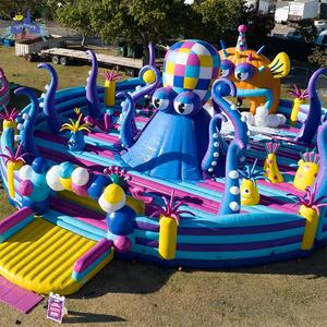 Parc de <span class=keywords><strong>jeux</strong></span> gonflables commercial Lilytoys, trampolines à thème, aire de <span class=keywords><strong>jeux</strong></span> extérieure, parcours d'obstacles, <span class=keywords><strong>jeux</strong></span> d'amusement - Product Image 4