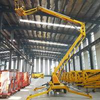 Çift Kontrollü Çekilebilir Bomlu Kaldırma Platformu Treyler Üzeri Elektrikli Hidrolik Eklemli Platform