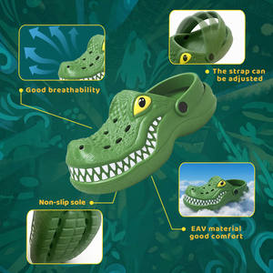 Protège-pieds amusants en EVA en forme de crocodile, antidérapants et imperméables, pour fêtes, vacances, plage, jardin, intérieur et extérieur, unisexe, tous âges, livraison mondiale - Product Image 1