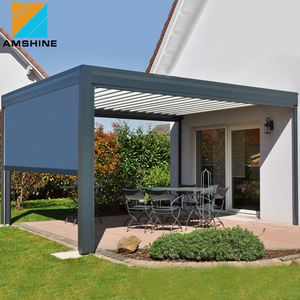 Jardin préfabriqué en aluminium Gazebo arrière-cour idées Patio couvre pergolas persiennes attaché à la maison - Product Image 3