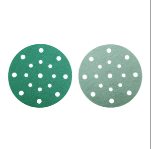 Disque abrasif floqué vert EnYing, diamètre 125 mm, dureté moyenne, épaisseur 1 mm, pour ponceuse orbitale, accessoire d'outil électrique - Product Image 4