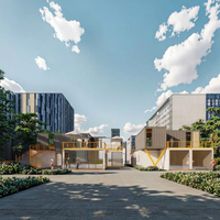 Maison en conteneur modulaire de style bureau sur mesure-Bureau en conteneur professionnel avec zones privées insonorisées