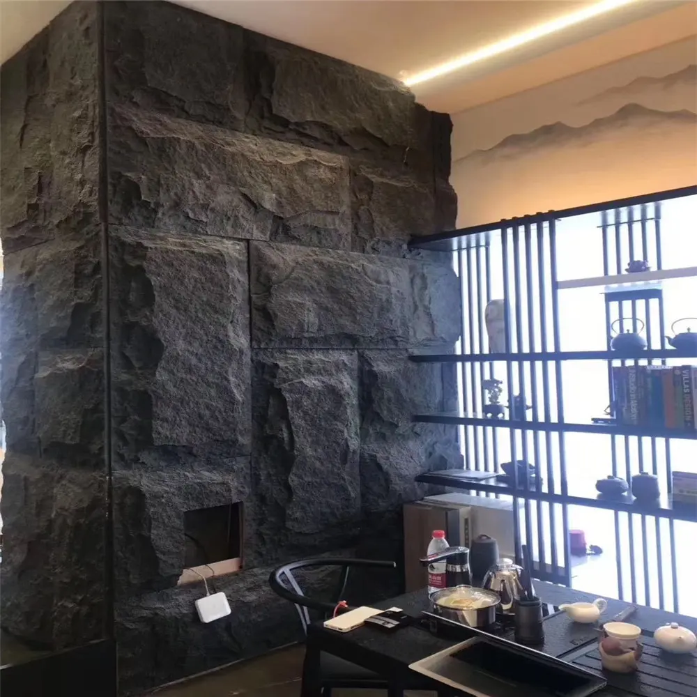 Artificial stone wall slab 3d faux stone wall panel for house decoration