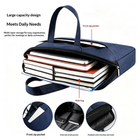 Porte-documents d'affaires pour homme en Oxford imperméable |   Sac à main pour ordinateur portable grande capacité pour le bureau et les voyages |   Logo personnalisé en gros