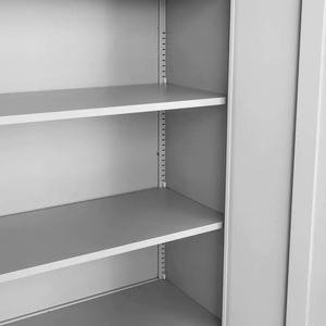 2 Iron Swing Doors Metal Filing Cabinet Steel Office <strong>Cupboard</strong> with 4 Shelves - Product Image 6