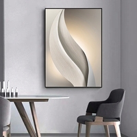 Peinture murale abstraite en porcelaine de cristal haut de gamme, lignes courbes, lumineuse, décoration de luxe pour la maison, idéale pour les couloirs.