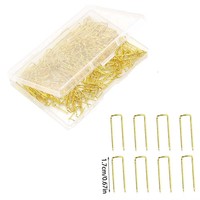 17 mm, 100 pièces, épingles en métal en forme de U, aiguilles droites pour la couture, la fabrication de bijoux et les fournitures de couture pour tissus