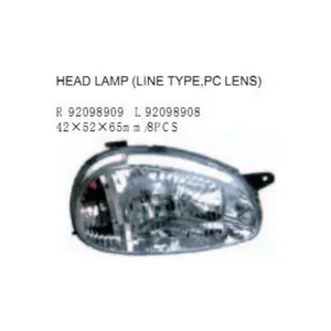 OEM 92098908/92098909 untuk Chevrolet Corsa/Berlayar 00 Auto Mobil Head Lamp