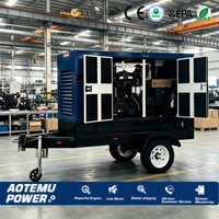 Generador Diésel Tipo Remolque de 20KVA-500KVA, 50Hz, 400V, Trifásico, Silencioso, con Controlador DSE y ATS para Obras de Construcción
