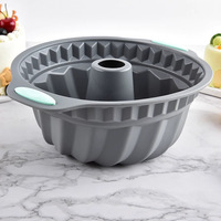 Moule à gâteau en silicone en stock pour chiffon et mousse, design rond à oreilles, antiadhésif, compatible four, outil de cuisson Xu-0666