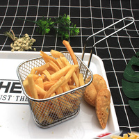 Panier à frites en acier inoxydable pour servir les frites françaises, cuisine à domicile, écologique, multifonction