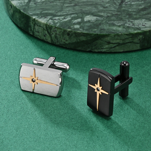 Nhà Máy Trực Tiếp Bán Hàng Tùy Chỉnh Khuy Măng Sét Của Nam Giới Thiết Lập Phụ Kiện Kinh Doanh Cổ Điển Đơn Giản Khuy Măng Sét Quà Tặng Đám Cưới - Product Image 4