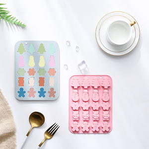 2024 nouveau noël de qualité alimentaire silicone four sûr gâteau décoration arbre de noël biscuit <span class=keywords><strong>fondant</strong></span> bonbons 3D bonhomme de neige chocolat moule - Product Image 4