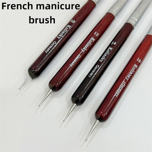 <span class=keywords><strong>NABR</strong></span>-103 haut de gamme à Double tête français Nail Art Gel Brosse Acajou Acrylique Manche En Bois avec Nylon Usine Commande En Gros - Product Image 4