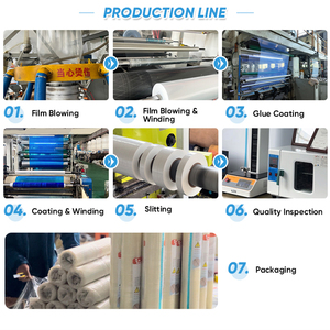 Pellicola Protettiva PE Stampabile con Tinta Blu per Protezione Superfici in Vetro, Promozione Diretta di Fabbrica, Design Personalizzati, Basso MOQ - Product Image 5