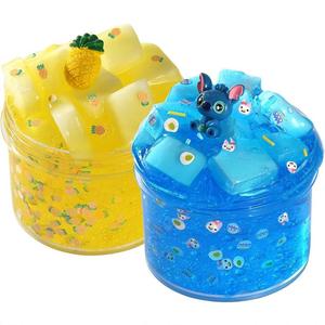 CHENXI 70ML Jelly Cube Crunchy Transparent Crystal Slime Kit 6 Couleurs Éducatif Cadeau de Fête DIY Fabrication de Slime Jouets 14+ - Product Image 1