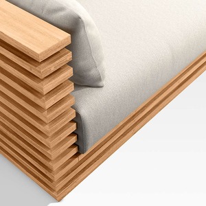 Mobilier d'<span class=keywords><strong>extérieur</strong></span> pour hôtel Ensemble de canapés sectionnels en teck Modules personnalisés Ensemble de canapés d'<span class=keywords><strong>extérieur</strong></span> pour hôtel en forme de L - Product Image 4