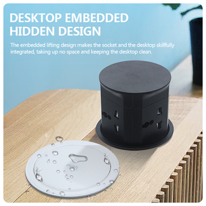 Ổ Cắm Bật Lên Kính Cường Lực 4 Chiều Để Bàn Bán Chạy Amazon Tháp Điện Nhà Bếp Ổ Cắm Bật Lên Âm Tường Ẩn - Product Image 2