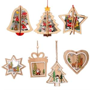 Gnomo Natalizio in Legno da Appendere, Decorazioni Natalizie <span class=keywords><strong>per</strong></span> Casa, Ornamento Natalizio, <span class=keywords><strong>Capodanno</strong></span> Felice - Product Image 1
