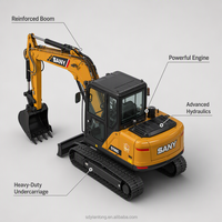Meilleur prix pour une excavatrice Sany SY60C d'occasion de 6 tonnes, excellente performance, excavatrice sur chenilles avec livraison rapide, machine d'excavation Sany