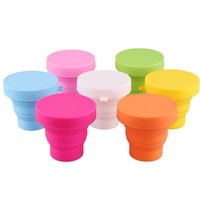 Gobelet à eau pliable en silicone moderne, résistant à la chaleur, réutilisable, sans BPA, anti-fuite, pour les voyages en plein air