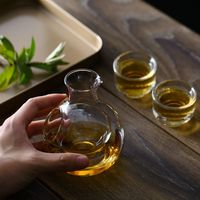 Petite carafe en verre cristal 290ml 10oz avec trou de glace en métal pour whisky et spiritueux