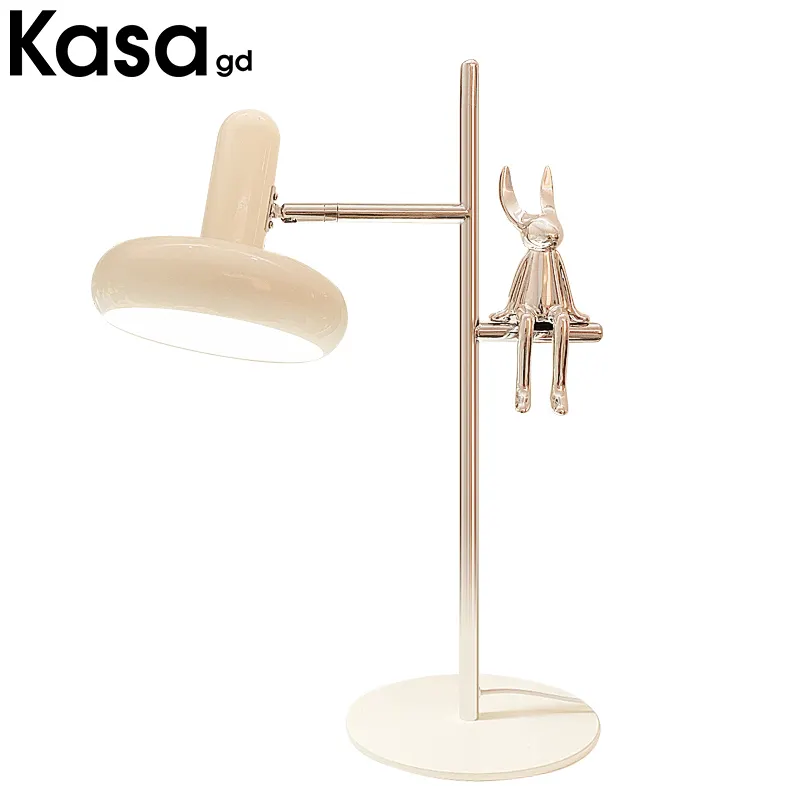 Rabbit table lamp living room sofa next to retro cream style bedroom bedside reading lamp LED Kasa lighting