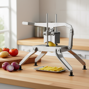 Cortador manual de verduras de acero inoxidable de 3/8 y 3/16 pulgadas para patatas, tomates, cebollas, herramienta de cocina - Product Image 2