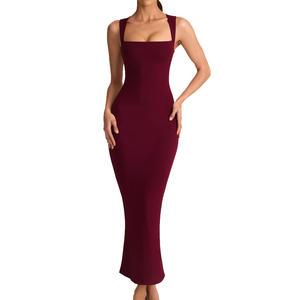 Robe longue moulante élégante en tissu premium pour femme – Commandes en gros, vêtements décontractés d'été personnalisés, écologiques et naturels - Product Image 2