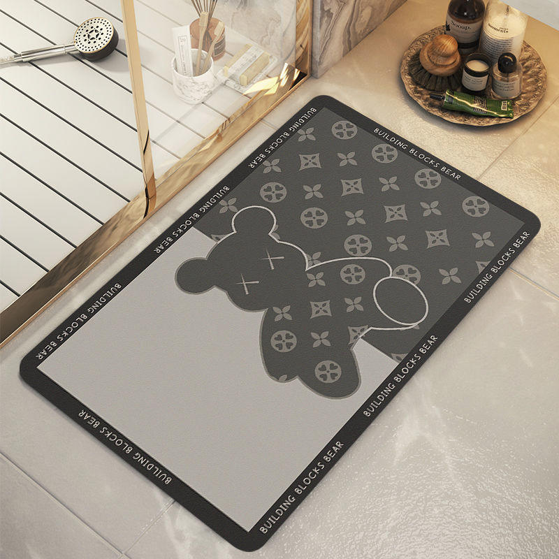 หมีหรูหรา - แพตช์เวิร์คสีเทา