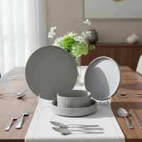 Service de table en grès céramique sous glaçure Guangda Premium |   Résistant au four, au lave-vaisselle et à la chaleur, idéal pour un usage domestique