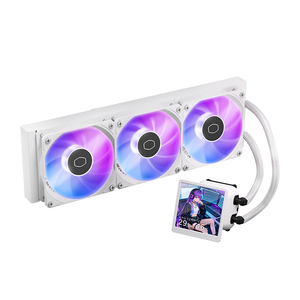 คูลเลอร์มาสเตอร์ B360 LCD 360 มม. AIO ชุดระบายความร้อนซีพียู พร้อมจอแสดงผลแบบกำหนดเองขนาด 3.95 นิ้ว สีดำ/ขาว - Product Image 2