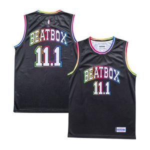 Fanshi Custom Jersey Team Jeugd logo bedrukking basketbal top mouwloos cartoon sublimatie basketbal shirt - Product Image 2