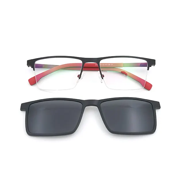 neues Modell Brillen Herren Brillen Metallclip auf