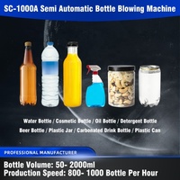 Fabricante semiautomático de botellas para mascotas Máquina de plástico fácil de operar Soplador automático para mascotas