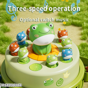 เครื่องหมุนไฟฟ้าสำหรับจับหนังสติ๊ก<span class=keywords><strong>กบ</strong></span>ของเล่นแบบอินเตอร์แอคทีฟสำหรับ<span class=keywords><strong>เด็ก</strong></span>ของขวัญวันเกิด - Product Image 3