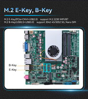 Placa Base Industrial Resistente Compatible con Windows 10 11 Linux OS, Factor de Forma Mini ITX de 170x170 mm