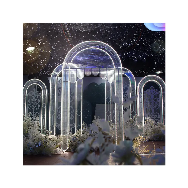 Arche de Chiara à lumière LED pour mariage, décorations de scène pour fêtes et événements