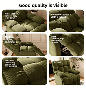 Sillón Reclinable Multifuncional de Terciopelo Moderno, Venta Directa de Fábrica, Entrega Rápida, Ideal para Dormitorio o Comedor - Product Image 4