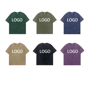 230g 100% Cotton Knitted Washed High Street Loose Fit Breathable Moisture Wicking Blank Raglan Sleeve T-Shirt Cotton Shirts - Product Image 3