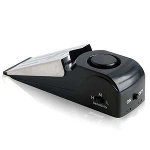 Al por mayor 1 unidad Mini tope de puerta con alarma 120dB, ideal para el hogar, tope en forma de cuña, sistema de seguridad de alerta y bloqueo - Product Image 1