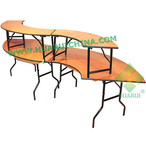 <span class=keywords><strong>Legno</strong></span> Banchetto Crescent/Sperpentine Tavolo Pieghevole - Product Image 4