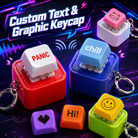 Custom Rechargeable Voice Recording Keychain Mechanical Keycap Sound Button Portable Fidget Stress Relief Novelty Gift