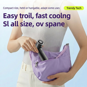 Handheld Pocket Portable <b>Mini</b> High Speed Digital Display <b>USB</b> Turbo <b>Fan</b> Bladeless Wearable Silent Private Mold Wholesale - Product Image 2