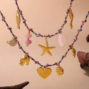 Conjunto de Pulseras de Moda con Dijes Coloridos, Cuerda y Colgante de Dibujos Animados, Regalo de Joyería para Mujer - Product Image 3