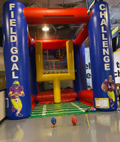 Grand jeu de football gonflable avec but et souffleur, jeu de tir au football gonflable