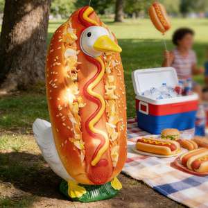 Accessoires d'ambiance pour fête barbecue : Ensemble de saucisses d'oie blanches de 23 pouces pour la décoration de scène - Product Image 4